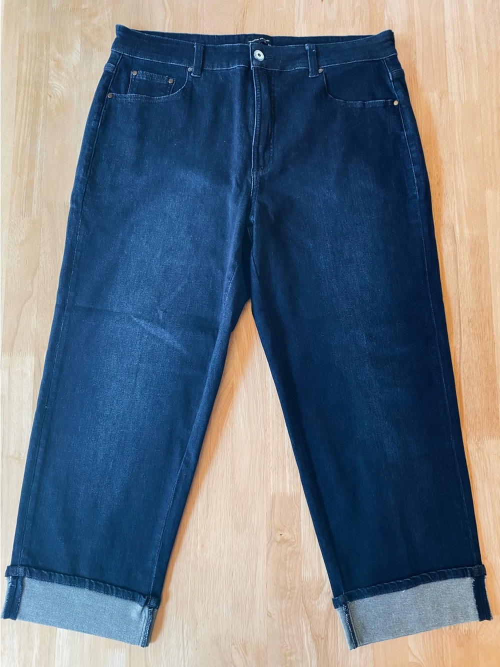 Universal Standard Etta High Rise Straight Leg Dark Indigo Jeans Size 16